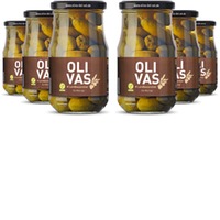 6er Set OLIVAS Landbauerolive - angeschnittene Oliven mit Fenchel - das Naturprodukt