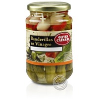 Caimari Banderillas en vinagre - Gemüsespießchen mit Oliven, 160-g-Glas