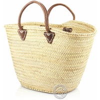 Korbtragetasche Palma-Serie mit Ledergurt kurz, 60 x 36 cm, je Korb