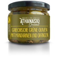 Griechische grüne Oliven mit Mandarinen & Orangen 300 g