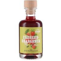Erdbeer-Rhabarber Likör Miniatur in der Apothekerflasche