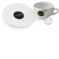Marabans Tasse para cappuccino Rautenmuster gold, je Stück