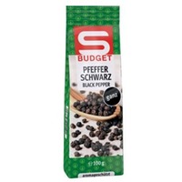 S-BUDGET Pfeffer schwarz ganz 100g