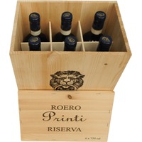 6 Flaschen Roero DOC Printi Riserva in Original-Holzkiste, Monchiero Carbone
