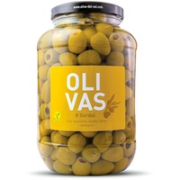 OLIVAS Gordal / 2.500 g (Gallone) - spanische XXL-Riesenoliven *ohne Kern* - die Dicken im
