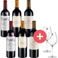 6er-Paket Premium Bordeaux-Weine + GRATIS Gläser - Weinpakete
