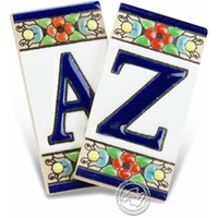 Fliesen aus Mallorca, A-Z und 1-9, je Stück O