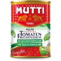 MUTTI Feinstes Tomatenfleisch mit Basilikum Genovese DOP, Dose, 100% Italy