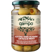 Qampo Azeitona Verde Recheada Pasta de Pimento 380g