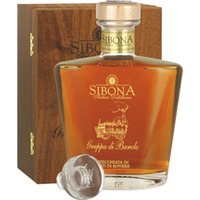 Sibona Grappa di Barolo invecchiata 44% vol in edler Holzschatulle