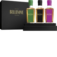 Bellevoye Prestige Trio 3x0,2l französischerWhisky Je 1x0,2l 43%vol Bellevoye Vert, Noir, Prune
