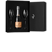 Billecart-Salmon : Coffret Dégustation Brut Rosé Demi-Bouteille & Flûtes