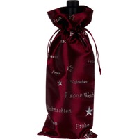 Flaschenbeutel Bordeaux "Frohe Weihnachten" für 1 Fl. 0,75L