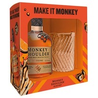 Monkey Shoulder Blended Malt Scotch Whisky + Glas