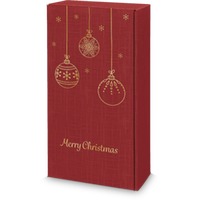 Geschenkkarton Bordeaux Merry Christmas für 2 Fl. 0,75L