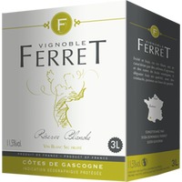 Réserve Blanche Côtes de Gascogne Bag-in-Box - 3,0 L - - Vignoble Ferret - Französischer Weißwein