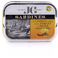 Jacques Gonidec Pikante Sardinen in Olivenöl mit 87 g