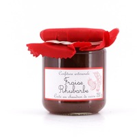 Confiture artisanale Fraise Rhubarbe 250 g