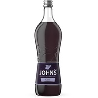 JOHN’S schwarze Johannisbeere Sirup Black Currant Natural Cordial 0,7L Glas