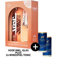 vosé mit Glas Inklusive 2x Windspiel Tonic